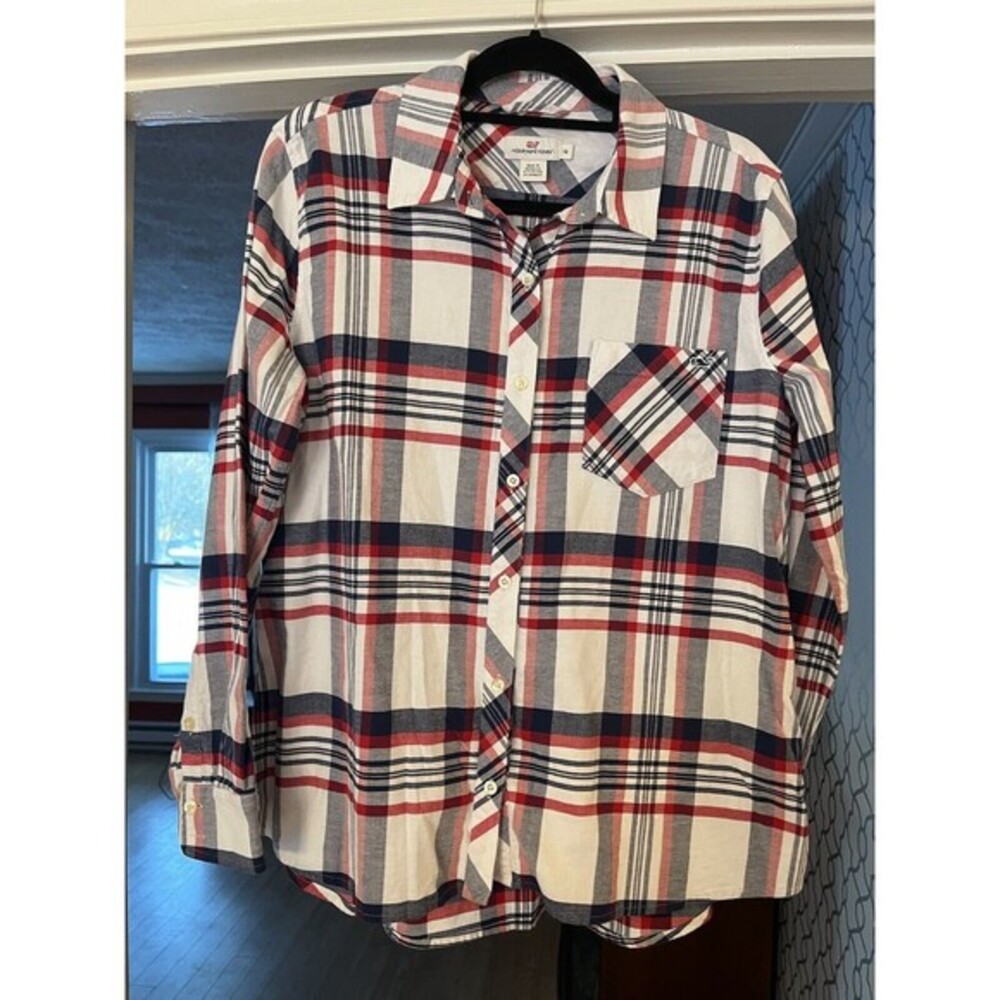 Vineyard Vines Plaid Soft Flannel Button Down Shirt Women’s 14